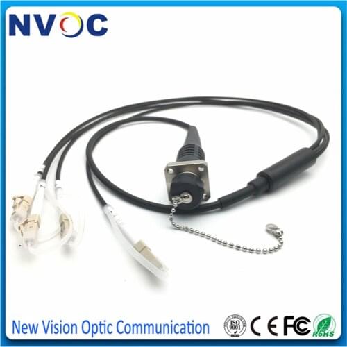 OM2,4C,4.5mm,TPU Armored Cable,0.5M 1M 2M,4Cores ODC Square Female to LC/UPC Fiber Optic Patch cord,50cm from Plug to LC/UPC