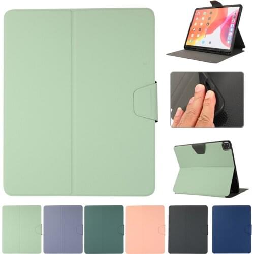 Coque For iPad Pro 12.9 Case 2021 2020 PU Leather Stand Flip Cover For Funda iPad Pro 12 9 2021 2020 Case With Pencil Holder