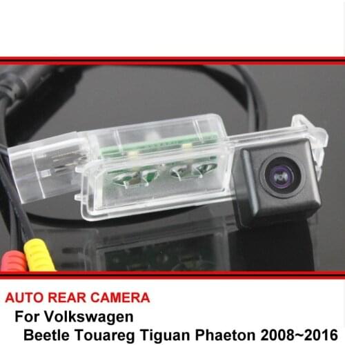 For Volkswagen Beetle Touareg Tiguan Phaeton 2008~2017 Night Vision Car Reverse Backup trasera Parking Rear View Camera HD SONY