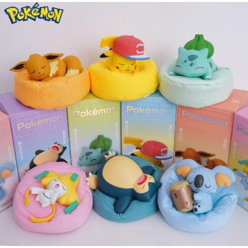 Anime Pokemon Sleep Pikachu Ornaments Tide Starry Dream Series Psyduck Squirtle Action Figures Dolls Cartoon Model Toys Kid Gift