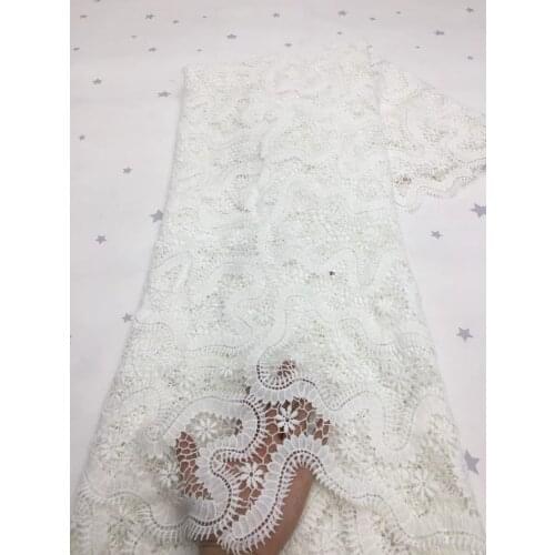 Guipure Lace 2021 High Quality Embroidery African Lace Fabric with Holes Water-soluble Nigeria Lace Wedding Dress Sewing NXZ4989