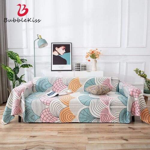 Bubble Kiss Leaf Velvet Fabirc Elastic L Shape Sofa Cover Cotton Sofa Covers for Living Room Soft Stretch Slipcover Couch Cover