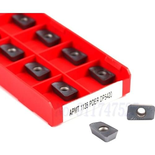 10PCS APMT1135PDER APMT1604PDER DP5420 Carbide CNC Lathe Turning Insert Milling Turning Tool PVD Coated Finishing Milling Cutter