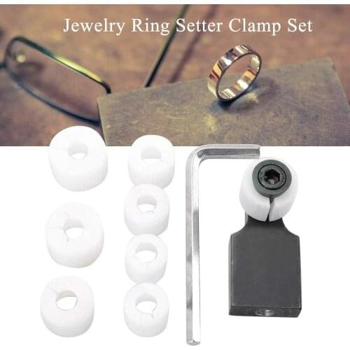 Jewelry Ring Setter Clamp Diamond Setting Fixture Tool With 7 Round Dies Jewelry Ring Processing Setting Tool For Jeweler