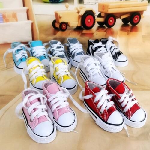 Doll Shoes For Kids Fashion Classic 5cm Sneakers For 1/6 bjd EXO Dolls Lacing Pink 6 Colors Shoes Fit Toys For Girls Gift