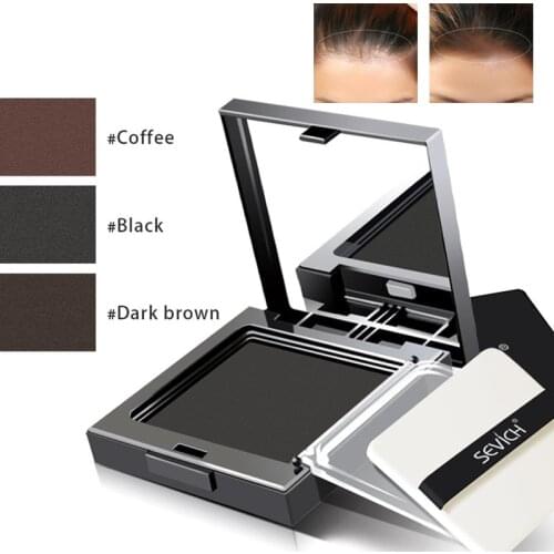 3 Colors Hair Line Powder Waterproof Hair Shadow Powder Hair Concealer Hairline Edge Powder Instantly Cover Up With Puff Sevich