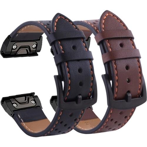 22 26MM Release Quick Watchband Strap for Garmin Fenix 6 6X Pro Watch Leather Easyfit Wrist Band Fenix5 5X Plus 3HR 935 Bracelet