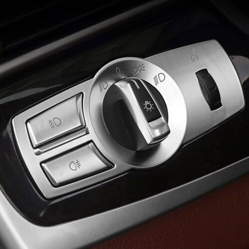 Car styling For BMW X3 X4 F25 F26 5/7 series F10 Headlight Switch Buttons Decorative Frame Covers Interior Accessories