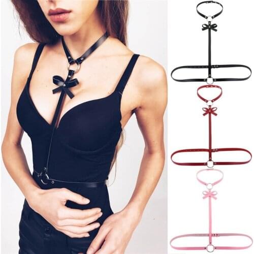 Sexy Body Chest Harness Women Leather Chest Strap Gothic Garter Belt Adjustable Body Bdsm Erotic Lingerie BDSM Bandage