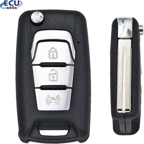 3 Button Flip Remote Key Shell For Ssangyong Korando New Actyon C200 2016 2017 Switchblade Folding Car Key