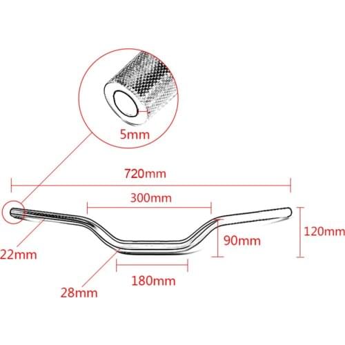 SMOK Universal 6061 Aluminum Alloy Sand Blasting Technology Finished Fat Bar Motorcycle Handlebar 72CM 28MM