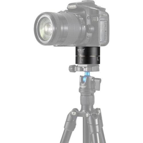 PULUZ 360 Degrees Panning Rotating Time Lapse Stabilizer Professional Universal Aluminum alloy Tripod Adapter 120 Minutes Time