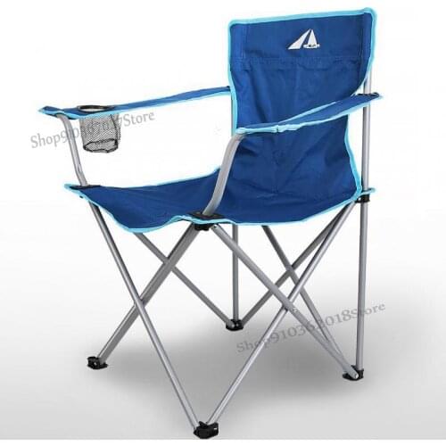 Outdoor folding chair with armrest fishing stool backrest art student portable sketching camping table and chair set