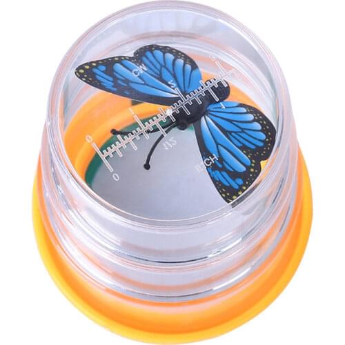 Tri-fold Kids Magnifying Glass Portable Multifunctional Student Insect Magnifying Glasses 5X 8X Animal Butterfly Magnifier Loupe