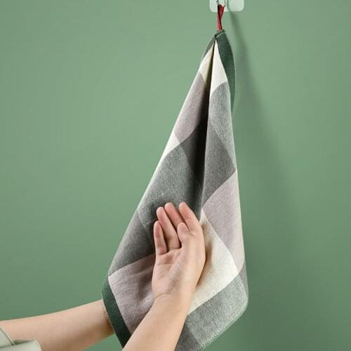 Nordic wind hand towel hanging type absorbent cotton kitchen hand towel towel rag toilet bathroom hand towel