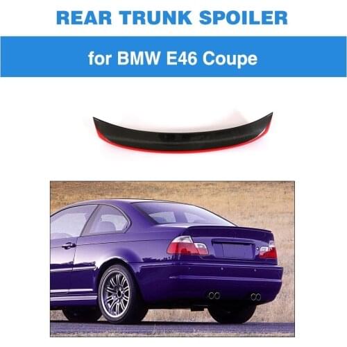 Rear Spoiler Boot Lip for BMW 3 Series E46 M3 Base Coupe 2-Door 1998 - 2005 Carbon Fiber Trunk Lip Protector Cover Rear Wing