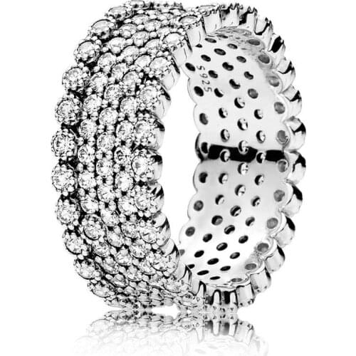 Authentic 925 Sterling Silver Lavish Sparkle Fashion Ring For Pandora Women Bead Charm Gift DIY Jewelry