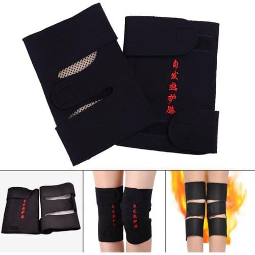 1 Pair Tourmaline Health Care Magnetic Self-heating Knee Pads Fitness Sports Knee Support SAL99