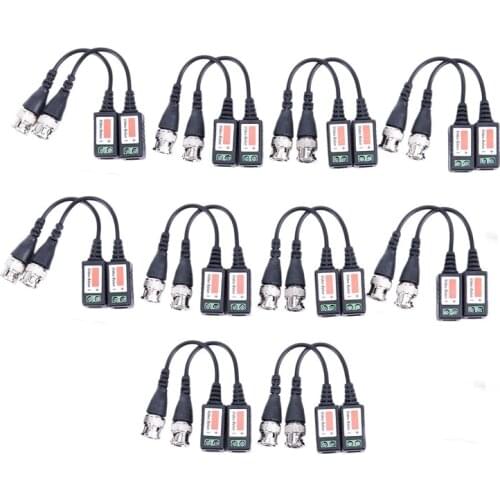 10 pairs of video transceivers balun BNC CCTV camera UTP CAT5