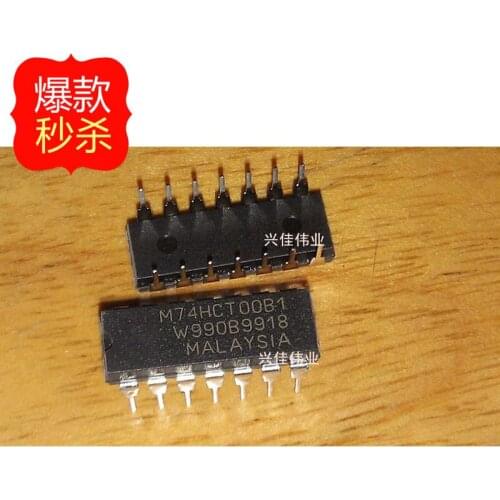 10PCS New original authentic 74HCT00 M74HCT00B1 DIP-14