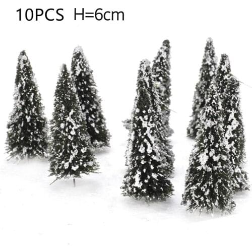 10x 8/6CM Model Trees For Train Railroad Diorama Wargame Park Landscape Scenery