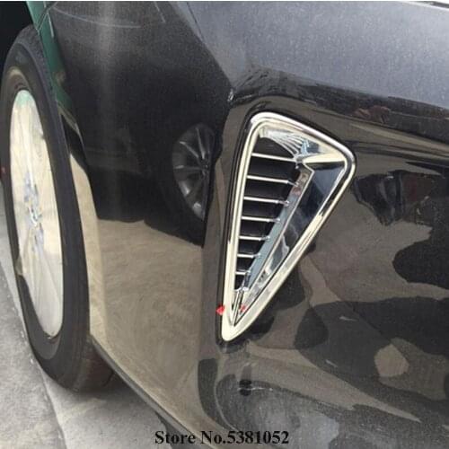 ABS Chrome Car Head Front Grill AC Outlet Air Vent Cover Trim For Toyota Camry 2017 2016 2015 Accessories Car Accessories 2 Pcs