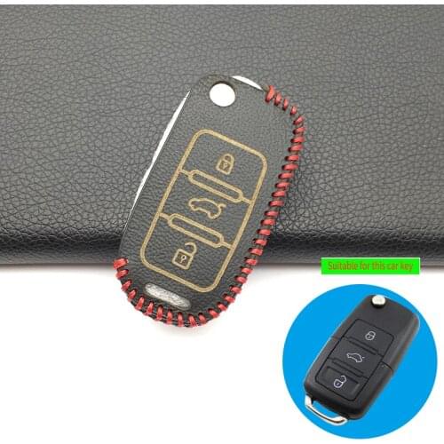 2019 Leather Car Key Case Cover for Volkswagen Golf 4 5 6 Bora POLO Passat B5 B6 for Skoda Superb Octavia Fabia SEAT Ibiza Leon