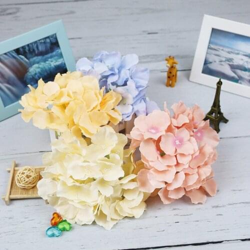 30Pcs Simulation Hydrangea Head Fake Flowers DIY Wreath Flower Wall Wedding Road Guide Silk Flower Hydrangea Photography Props