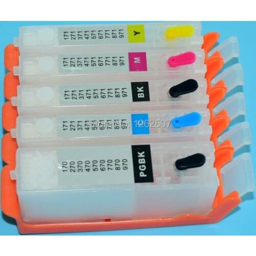 5Color PGI-470 CLI-471 470 471 Inkjet Refillable Ink Cartridge For Canon pixma MG6840 MG5740 TS9040 TS8040 TS5040 TS6040 Printer