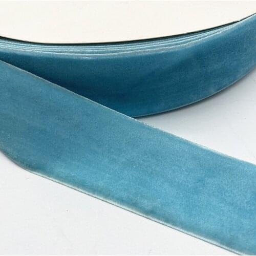 6-38mm Colour Single Face Line Polyester No Elastic Velvet Ribbon for Bowknot Christmas Ribbon Party Decorations # 21