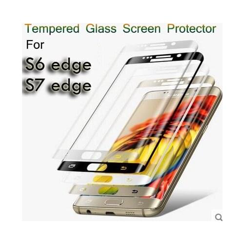 9H 3D Screen Protector Explosion-proof full cover Tempered Glass Film for Samsung Galaxy S7 edge s6 edge Guard pelicula de vidro