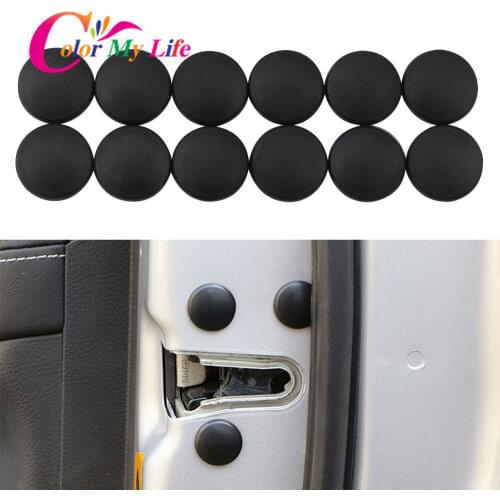 Color My Life 12Pcs/Set ABS Car Door Screw Protection Cover Trim Sticker Fit For Tesla Model 3 2017 - 2020 Accessories
