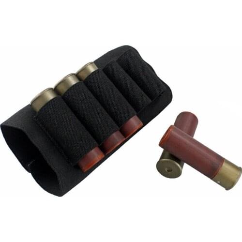 15cm X 9cm Buttstock Shell Holder Ammo Pouch Elastic Cloth Hunting Part Sporting Goods