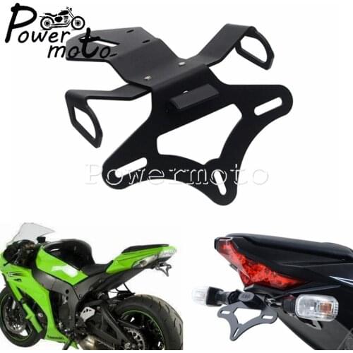 Motorcycle Rear License Plate Holder Bracket For Kawasaki ZX-10RR ZX-10R SE KRT ZX10R 16-19 Frame Tail Tidy Fender Eliminator