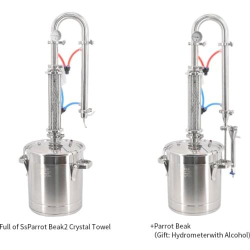 HOOLOO Home Moonshine Still Stainless Steel Small Brewing Distiller With Parrot Beak Household Vodka Brewer Machine