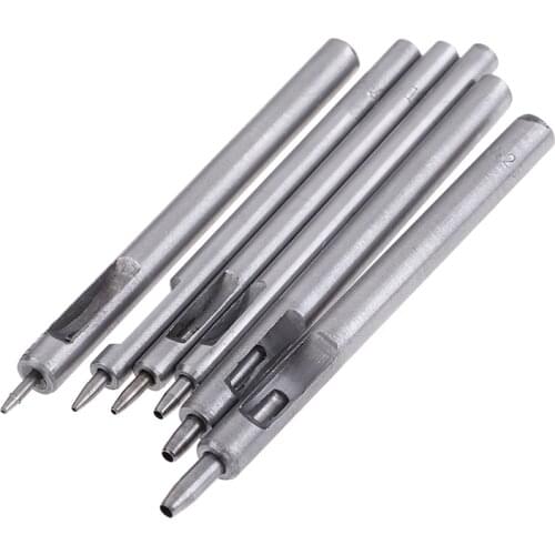1PCS Leather Hole Punch 0.8MM-2.5MM DIY Handmade Belt Punching Hollow Drilling Tools Leather Handicraft Puncher Set Leather Tool