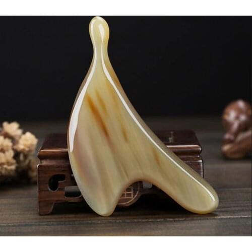 Face Beauty Gua Sha Tool Natural Horn Gouache Scraper Facial Lifting Slimming Remove Wrinkles Anti Cellulite Acupuncture Therapy