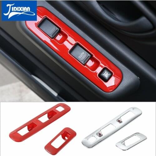 MOPAI ABS Car Interior Window Lift Button Decoration Cover Stickers for Suzuki Jimny 2007 Up Car Accessories Styling