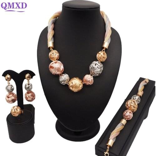 Free shipping african jewelry sets high quality jewelry set wedding party jewelry set gold fine jewelry women necklace