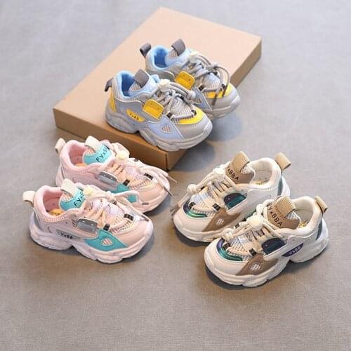 2021 Autumn New Soft-soled Running Shoes for Girls Boys Childrens Sports Shoes breathable Hot Fashion Sneakers Non-slip 21-30