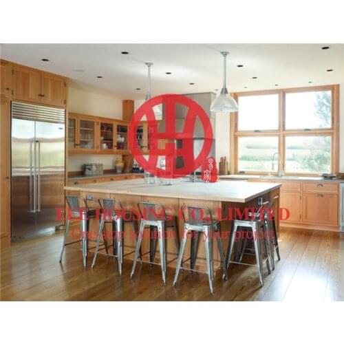 Fashion shaker-style solid wood kitchen cabinet with excellent design and quality shipping by sea