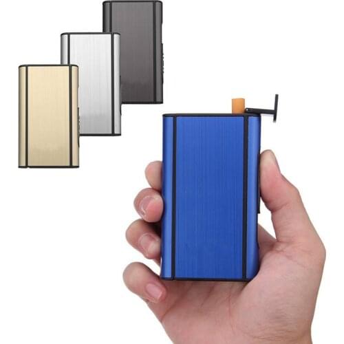 Ejection Holder Male Gadgets Windproof Aluminium Alloy Smoke Boxes Creative Fashion Automatic Cigarette Auto Ejecting Case