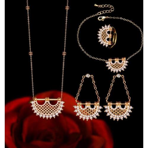 Jankelly luxury 4pcs Bridal Zirconia Jewelry Sets For Women Party, Luxury Dubai Nigeria CZ Crystal Wedding Jewelry Sets