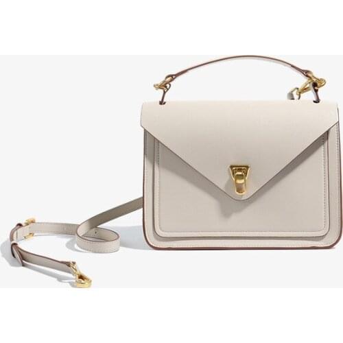 2021 New Trendy Underarm Bag Middle-aged Baguette Bag Shiny Fashion All-match Shoulder Bag Cow Leather women bag