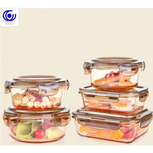 The new product commercial household glass lunch box can be heated, refrigerated and frozen in a microwave oven