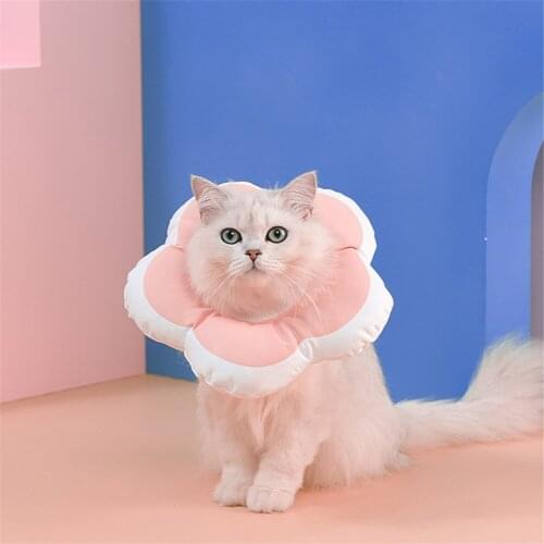 Flower Shape Cat Collar Pet Wound Healing Recovery Surgery Ring Neck Cone Anti Licking Dog Puppy Protective Elizabethan Collars