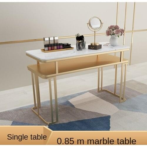 Simple Professional Manicure Tables Wrought Iron Simple Nail Desks Multiplayer Marble Material Salon Furnitures Customizable