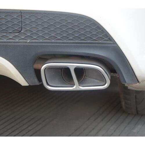 2 PCS Car Exhaust Pipe Frame For 13-16 Model Benz CLA 304 Stainless Steel Acid Alkali And High Temperature Resistant