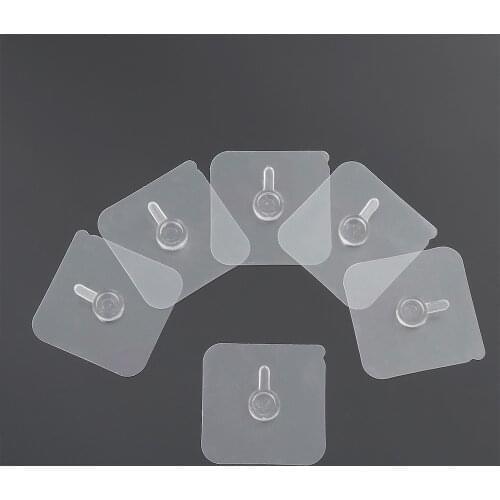 1bag No Drill Self Adhesive Hook Holder Seamless Strong Wall Hanger Hanging kits For Photo Frame Painting Picture Poster Clock