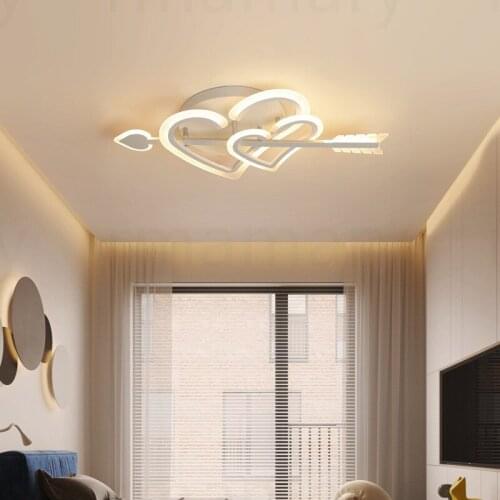 Love Design led Ceiling Lights for living bedroom weddingroom Ironware+Acrylic white color dimmable Ceiling Lamp Fixtures